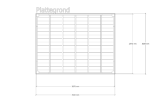 Douglas overkapping, 302 x 392 cm + wand blank, Verando, Origin